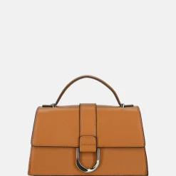 Crossbody Tassen^Flora & Co Saffiano crossbody tas camel