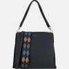 Schoudertassen^Flora & Co schoudertas fashionband navy