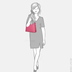 Schoudertassen^Flora & Co schoudertas fashionband fuchsia