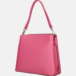 Schoudertassen^Flora & Co schoudertas fashionband fuchsia