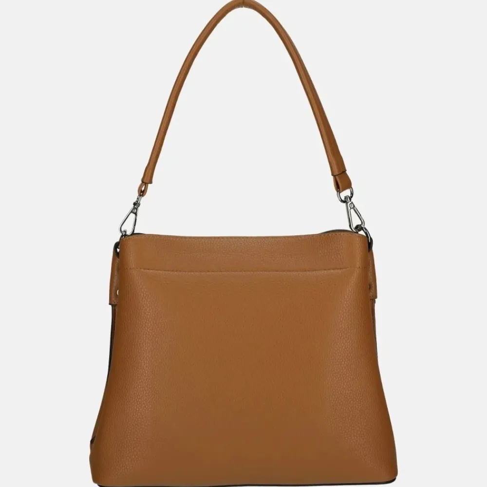 Schoudertassen^Flora & Co schoudertas fashionband camel