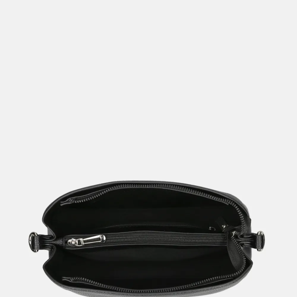 Schoudertassen^Flora & Co schoudertas fashionband black
