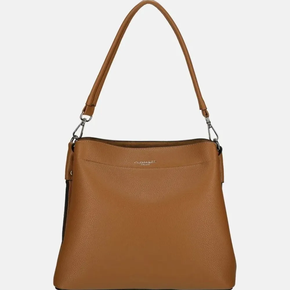 Schoudertassen^Flora & Co schoudertas fashionband camel