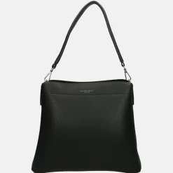 Schoudertassen^Flora & Co schoudertas fashionband black