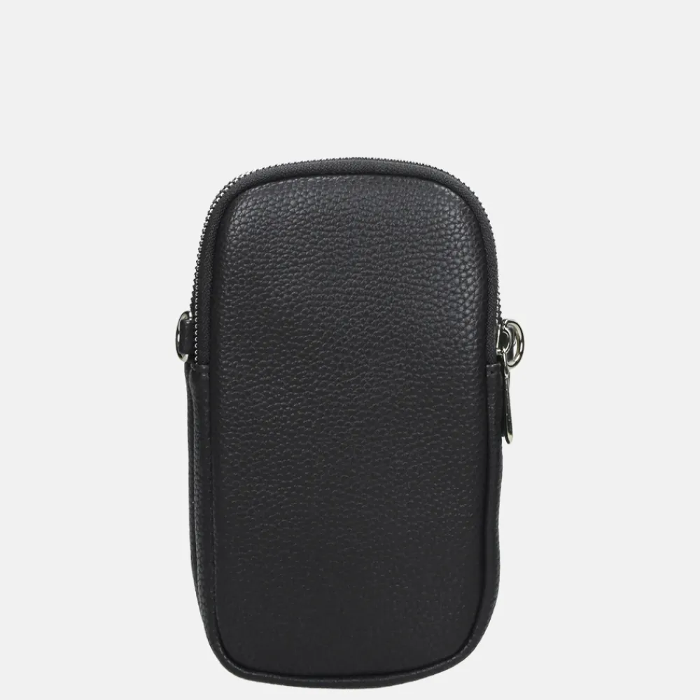 Schoudertassen^Flora & Co schoudertas telefoon black