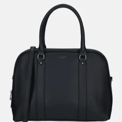 Schoolhandtassen | Dames Laptoptassen^Flora & Co shopper met laptopvak navy