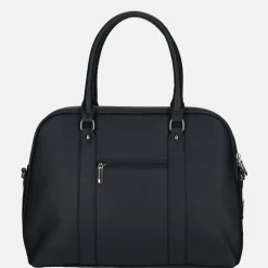 Schoolhandtassen | Dames Laptoptassen^Flora & Co shopper met laptopvak navy