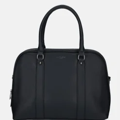 Schoolhandtassen | Dames Laptoptassen^Flora & Co shopper met laptopvak navy