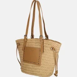 Shoppers^Flora & Co shopper studs nutural/camel