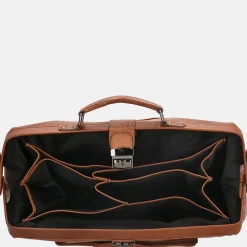 Heren Laptoptassen | Dames Laptoptassen^Genicci Donald dokterstas cognac