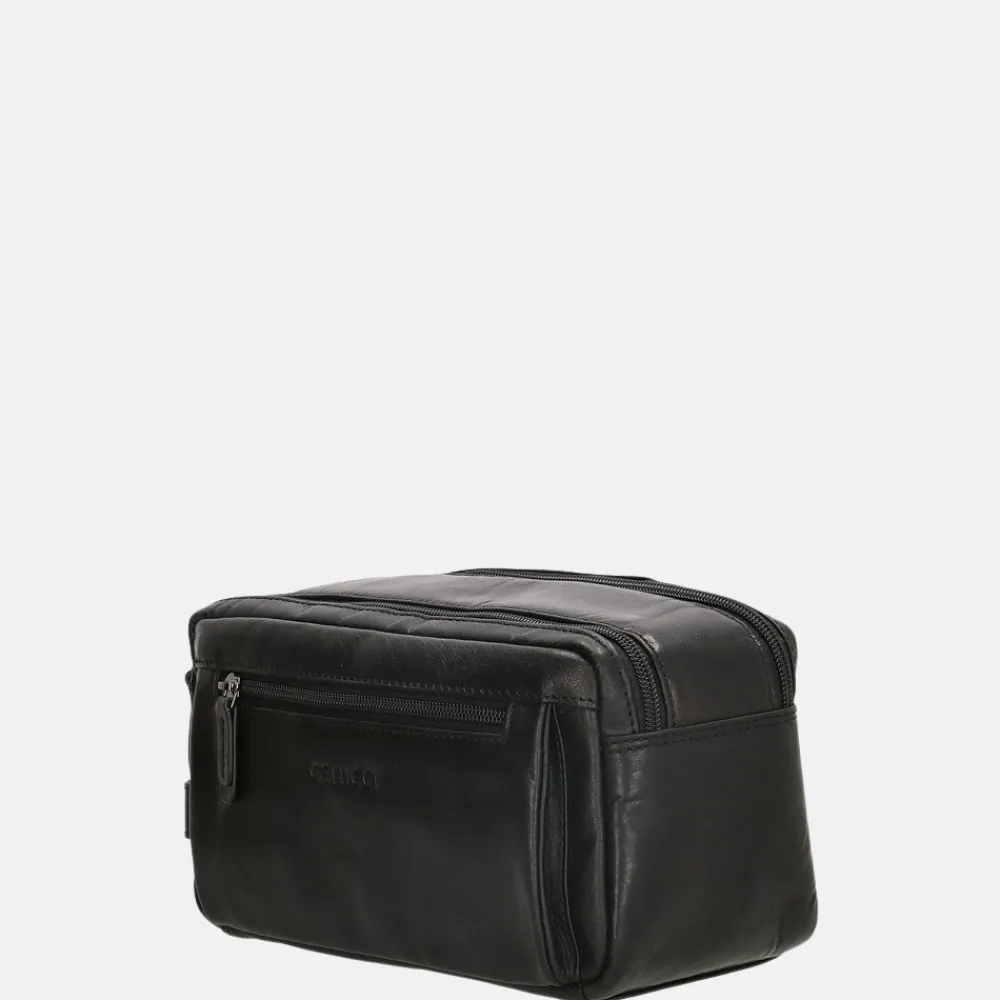 Toilettassen^Genicci Oscar toilettas black
