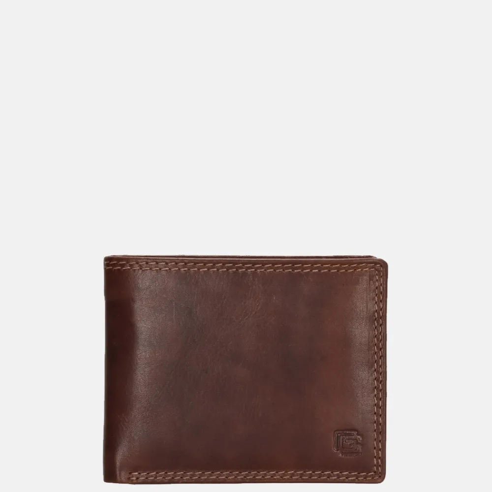 Heren Portemonnees | Gepersonaliseerde Portemonnees^Gio Gini billfold portemonnee S brown