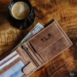 Heren Portemonnees | Gepersonaliseerde Portemonnees^Gio Gini billfold portemonnee S brown