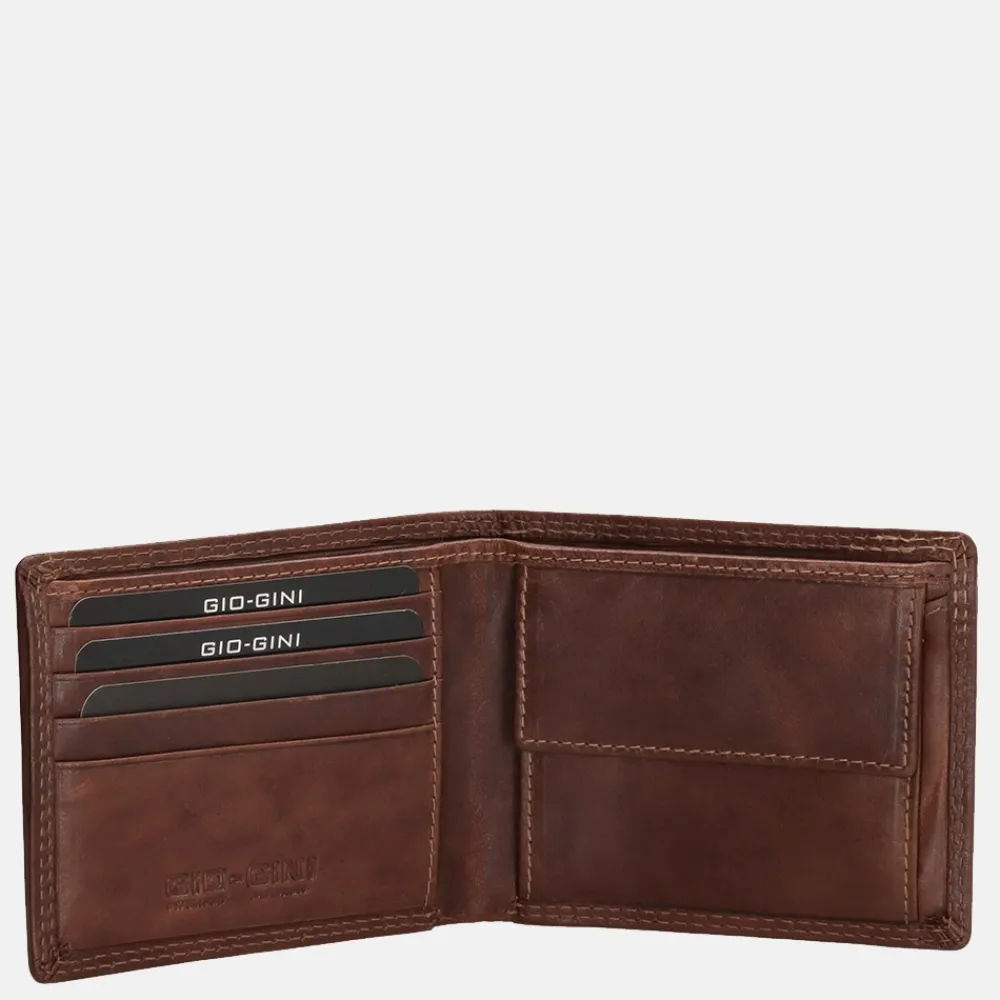 Heren Portemonnees | Gepersonaliseerde Portemonnees^Gio Gini billfold portemonnee S brown