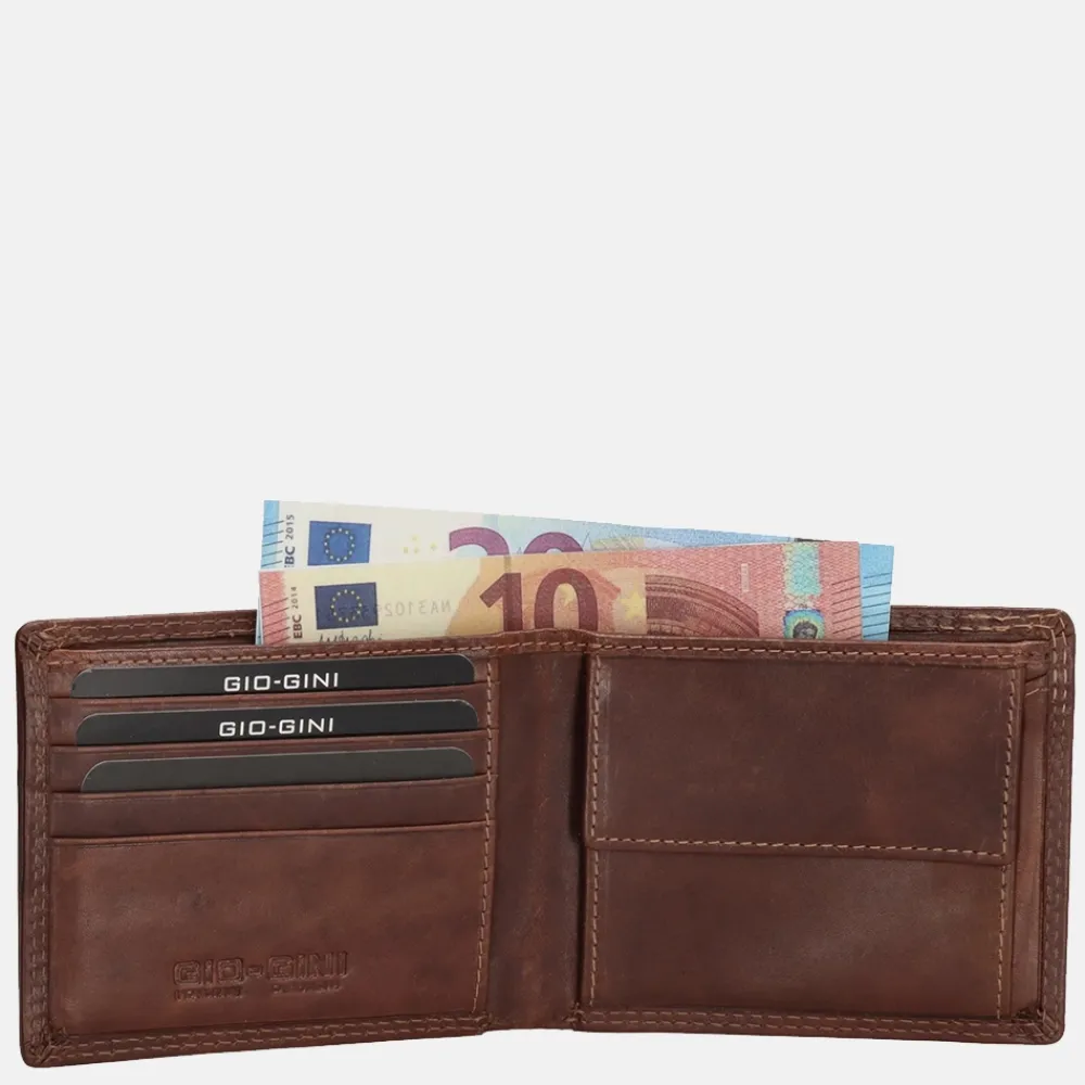 Heren Portemonnees | Gepersonaliseerde Portemonnees^Gio Gini billfold portemonnee S brown