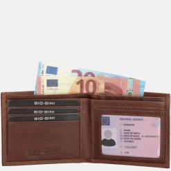 Heren Portemonnees | Gepersonaliseerde Portemonnees^Gio Gini portemonnee brown