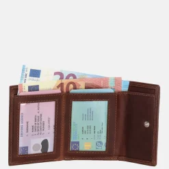 Heren Portemonnees | Dames Portemonnees^Gio Gini portemonnee brown