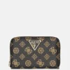 Dames Portemonnees^Guess Laurel SLG ziparound portemonnee M mocha logo