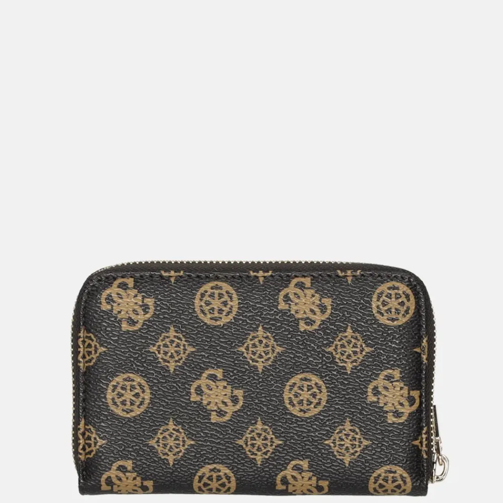 Dames Portemonnees^Guess Laurel SLG ziparound portemonnee M mocha logo
