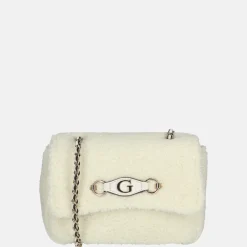 Schoudertassen^Guess Aslia schoudertas teddy white