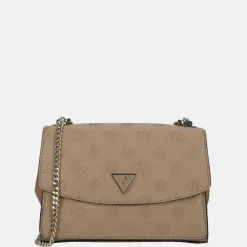 Schoudertassen^Guess Cresidia schoudertas dark taupe