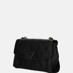 Schoudertassen^Guess Cresidia schoudertas black