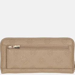 Dames Portemonnees^Guess Cresidia SLG ziparound portemonnee dark taupe