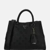 Handtassen^Guess Cresidia society satchel handtas black