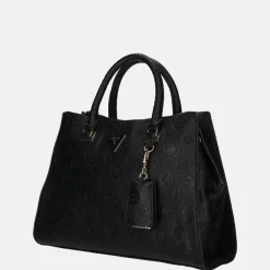 Handtassen^Guess Cresidia society satchel handtas black