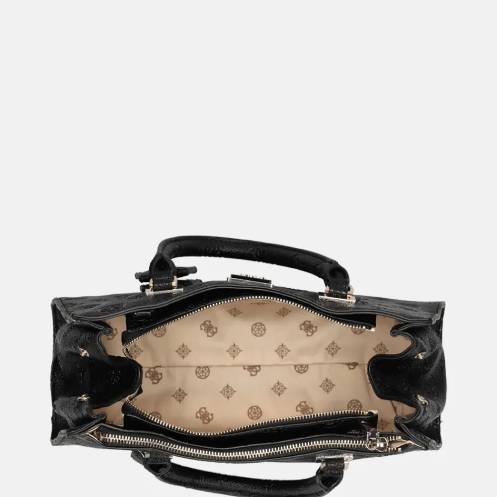 Handtassen^Guess Cresidia society satchel handtas black