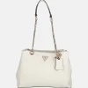 Shoppers^Guess Cresidia Status Satchel shopper off white