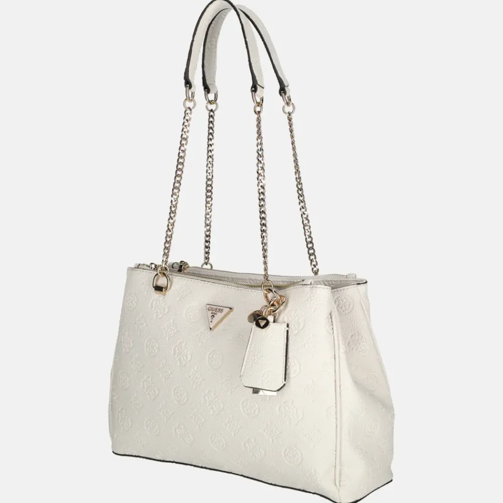 Shoppers^Guess Cresidia Status Satchel shopper off white