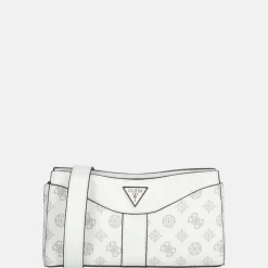 Crossbody Tassen^Guess Dorys crossbody tas white logo