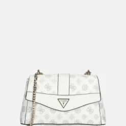 Crossbody Tassen^Guess Dorys crossbody tas white logo