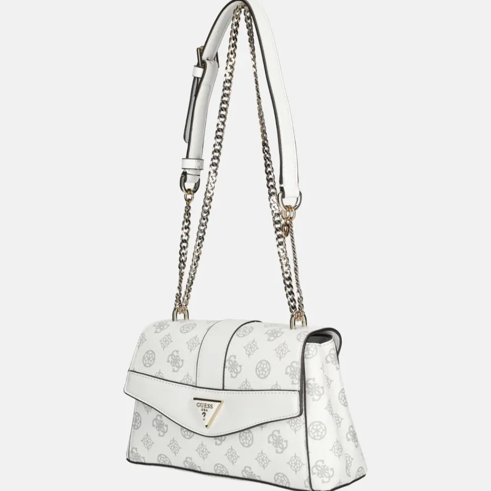 Crossbody Tassen^Guess Dorys crossbody tas white logo