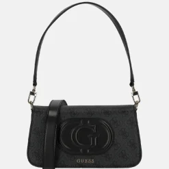 Schoudertassen^Guess Eco Mietta Flap schoudertas coal logo/black