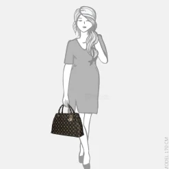 Handtassen^Guess Evelune girlfriend satchel handtas L mocha logo
