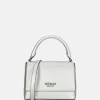 Handtassen^Guess Fedana top handle flap handtas silver