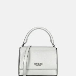 Handtassen^Guess Fedana top handle flap handtas silver
