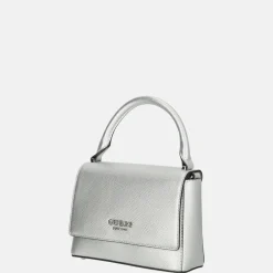 Handtassen^Guess Fedana top handle flap handtas silver
