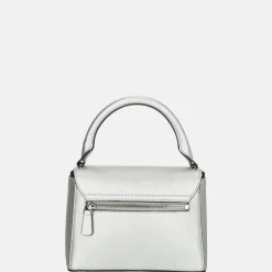 Handtassen^Guess Fedana top handle flap handtas silver