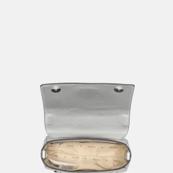 Handtassen^Guess Fedana top handle flap handtas silver
