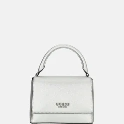 Handtassen^Guess Fedana top handle flap handtas silver