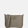 Crossbody Tassen^Guess Gerty crossbody tas dark taupe