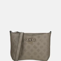 Crossbody Tassen^Guess Gerty crossbody tas dark taupe