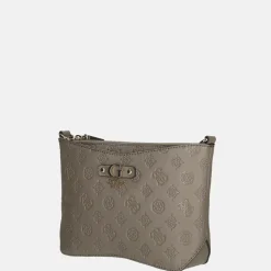 Crossbody Tassen^Guess Gerty crossbody tas dark taupe
