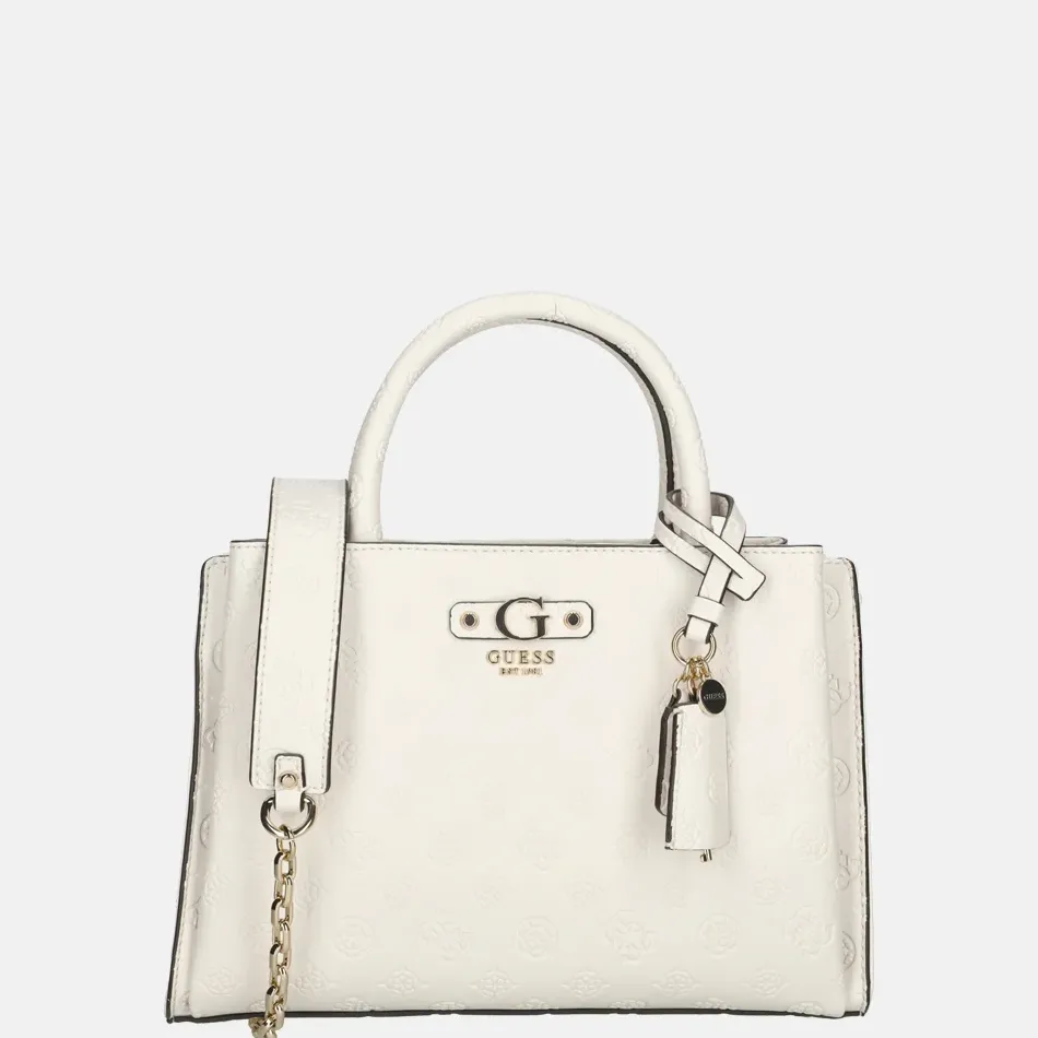 Handtassen^Guess Gerty girlfriend satchel handtas off white