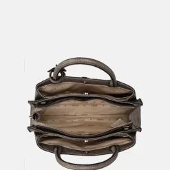 Handtassen^Guess Gerty girlfriend satchel handtas dark taupe