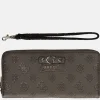 Dames Portemonnees^Guess Gerty SLG ziparound portemonnee L dark taupe