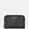Dames Portemonnees^Guess Laurel ritsportemonnee M black